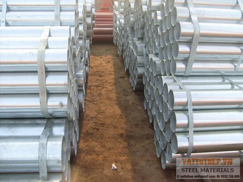 Hot dipped Galvanizing pipe Ống thép mạ kẽm cỡ lớn DN125 141 DN150 168 DN200 219