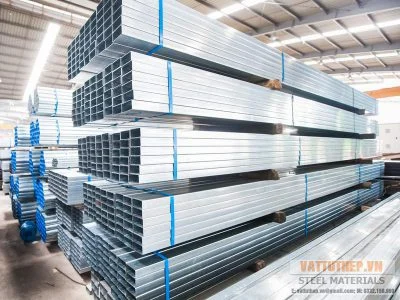 thép hộp mạ kẽm 25x50 pregalvanized tube